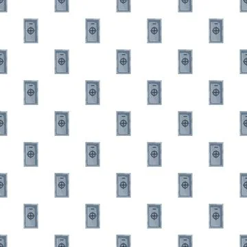 Security safe vault doors seamless pattern background Stock Illustration