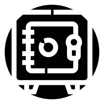 Security safe vault protection data storage icon Stock Illustration