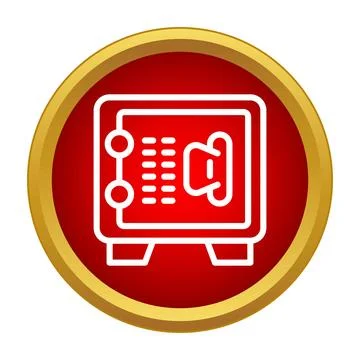 Security safe vault providing protection for valuables Stock Illustration