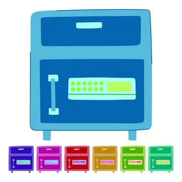 Security safe vector cartoon graphic 스톡 일러스트
