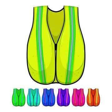 Security safe vest cartoon vector graphic Stock Illustration