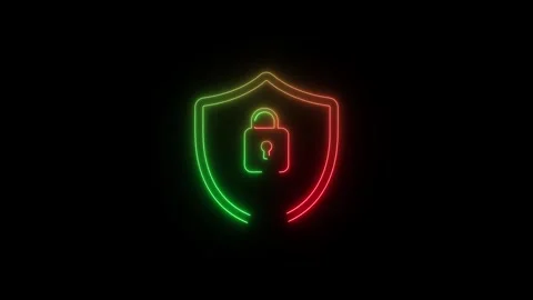 Security safety protection password circle privacy animated on black backgrou Stock Footage 313727151
