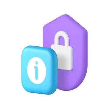 Security safety protection warning attention notification 3d icon realistic.. Stock Illustration