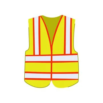 Security safety vest cartoon vector illustration Stockillustratie