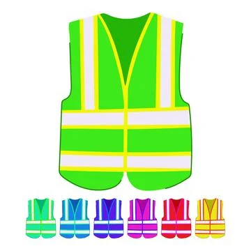 Security safety vest vector cartoon graphic Stock Illustration