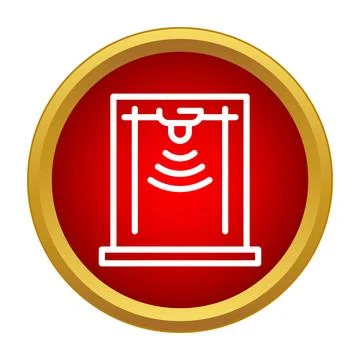 Security scanner gate detecting potential threats vector icon 库存插图
