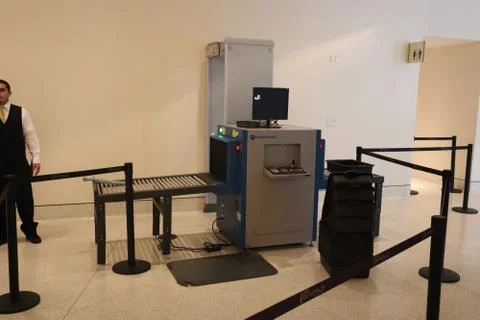 Security scanning machines checkpoint Stock Photos