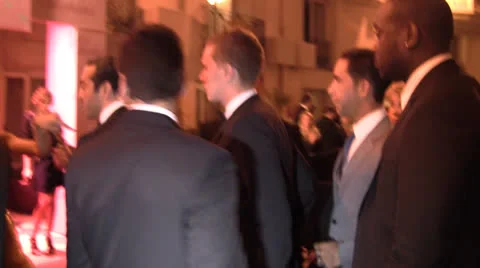 Security screen arrivals at the Chopard Cannes Film Festival Party Stock Footage