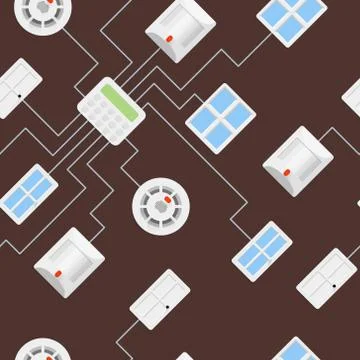 Security seamless pattern 스톡 일러스트