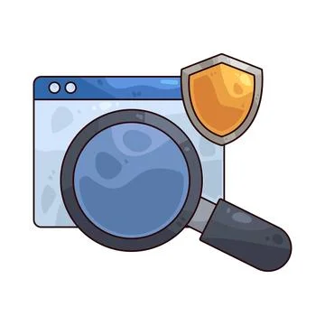 Security search illustration Stockillustratie