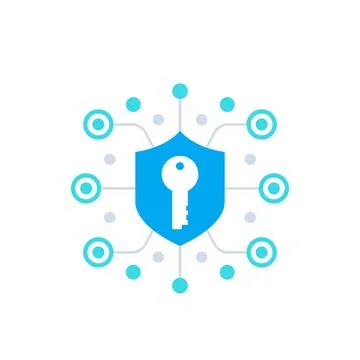 Security, secure communication and encryption Stockillustratie