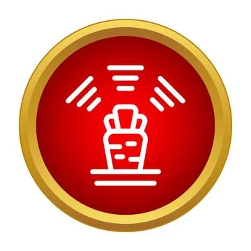Security sensor emitting detecting beams protecting museum exhibit Stock Illustration