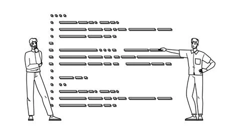 Security server logs review vector Illustrazione stock