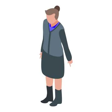 Security service client icon, isometric style Stock Illustration