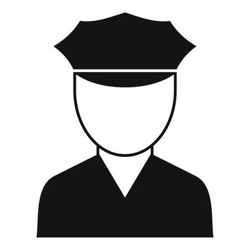 Security service guard icon, simple style Illustrazione stock
