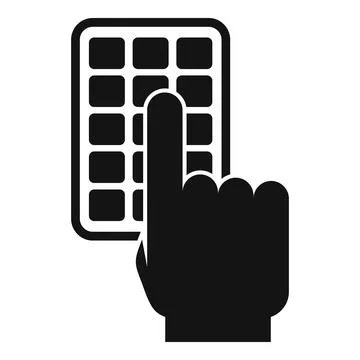 Security service pin code icon, simple style Illustrazione stock
