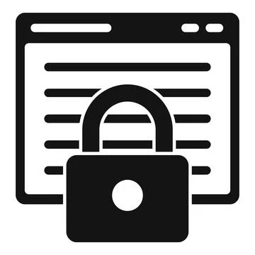 Security service web icon, simple style Stock-Illustration