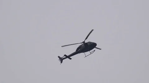 Security services helicopter over westminster. Stock Footage 73748700