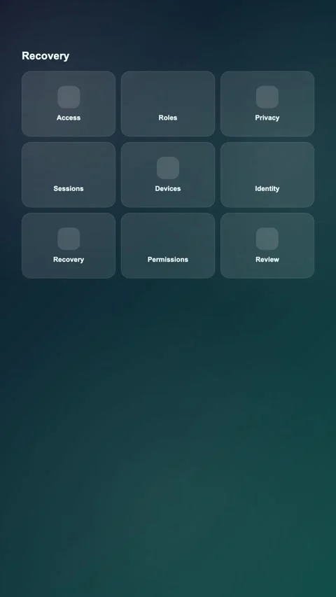 Security Settings Console Modern Gradient SaaS Interface Vertical Animation Stock Footage 345155160