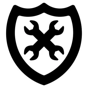 Security Settings Flat Vector Icon Stock Illustration