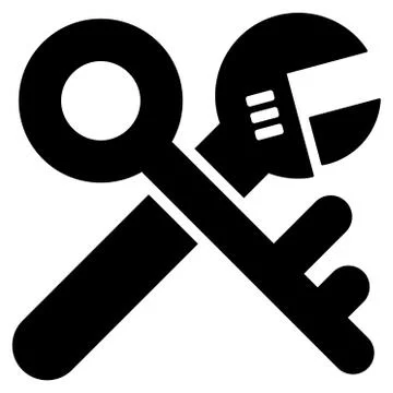 Security Settings Flat Vector Icon Stock Illustration