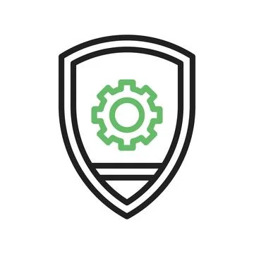 Security Settings icon vector image. Illustrazione stock