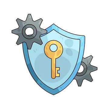Security settings illustration 스톡 일러스트