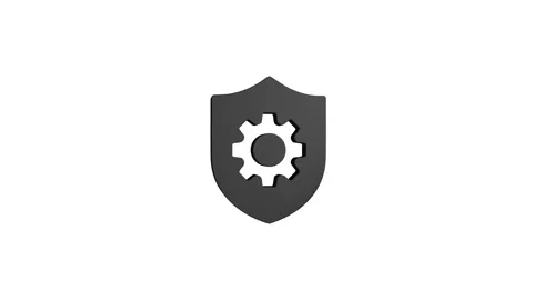 Security shield 3D rendering rotating gear mechanism wheel for teamwork success 스톡 동영상 313465770