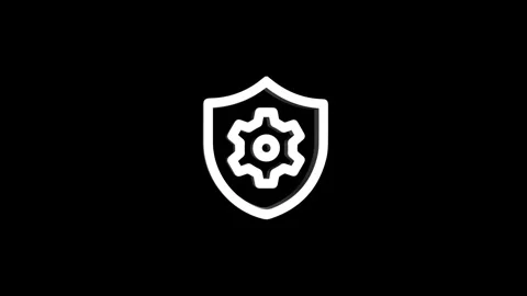 Security shield 3D rendering rotating gear mechanism wheel for teamwork success 스톡 동영상 313465791