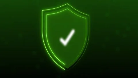 Security shield animation with green check. Security shield data protection.. Stock Footage 338347653