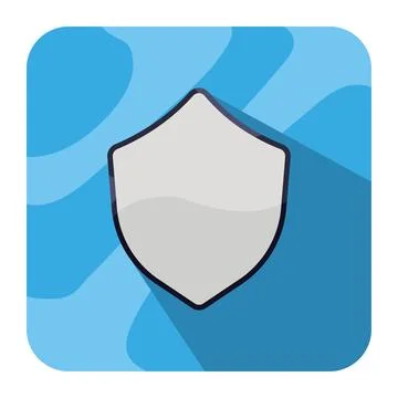 Security shield app button Stock Illustration