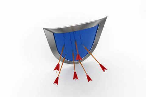 Security shield with arrow Free Stock Illustration