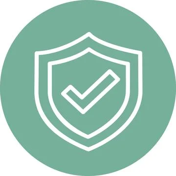 Security shield check mark flat graphic Illustration