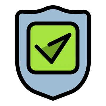 Security shield with check mark icon symbolizing protection and verification 스톡 일러스트