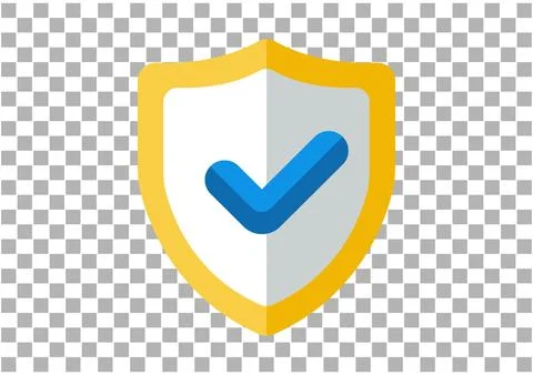 Security Shield with Check Mark Icon Representing Protection Verification T.. Stock Illustration