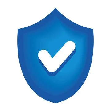 Security shield with check symbol Stock Illustration