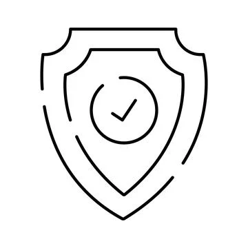 Security shield with checkmark concept protection Stock Illustration