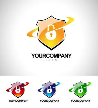 Security Shield Design Stock Illustration