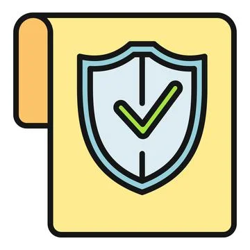 Security shield document verifying protection and safety Stock Illustration
