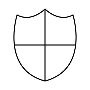 Security shield guard isolated icon Stock Illustration