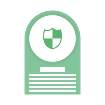 Security shield guard isolated icon Illustrazione stock