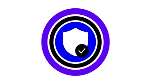 Security shield icon with checkmark animated on a white background. Stock Footage 264098914