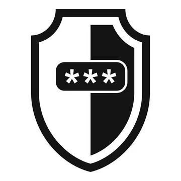 Security shield icon simple vector. Code lock Stock Illustration