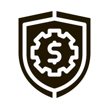 Security Shield Icon Vector Glyph Illustration Stock Illustration