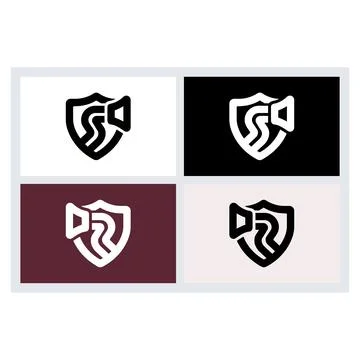 Security Shield Icon Vector Set Ilustração Stock
