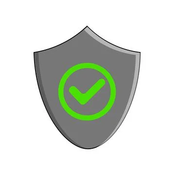 Security shield icons with check mark , Security shield symbols. Vector ill.. Stock Illustration