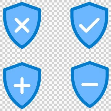 Security shield icons Stock Illustration