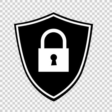 Security shield icons set 4 Stock Illustration