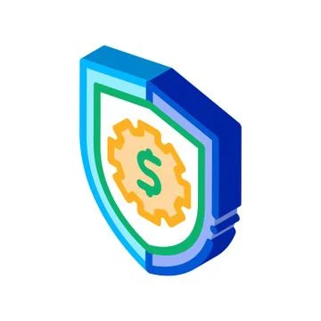 Security Shield isometric icon vector illustration Stockillustratie