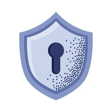 Security shield with keyhole Stock Illustration
